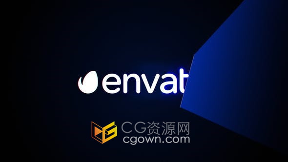 AE模板-简单快速光束扫掠标语标题标志展示动画