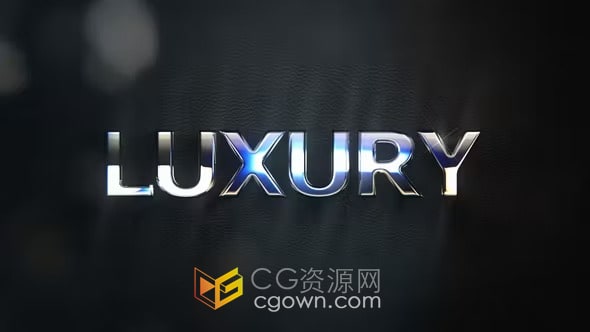 AE模板-豪华高光金属标志动画Luxurious Logo Reveal