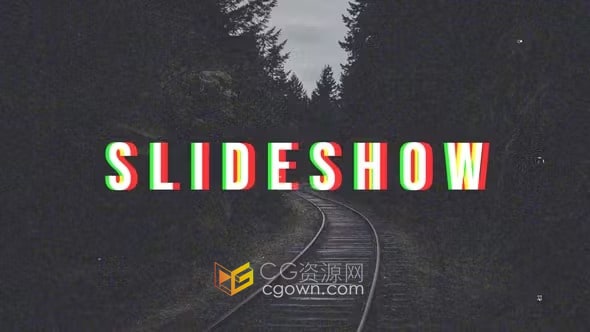 AE模板-悲伤忧郁氛围抽象扭曲故障视频片头