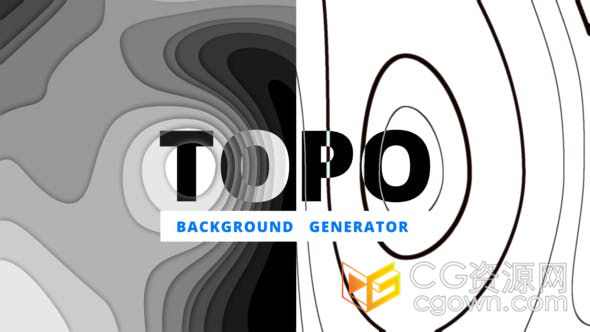 液体抽象地形纹理图制作现代美丽环形动画背景工具-AE模板免费下载