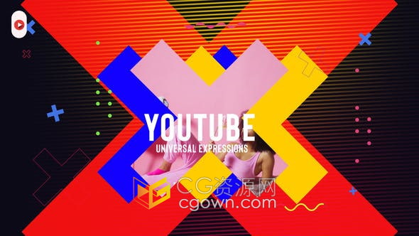 AE模板-多彩创意互联网营销短视频时尚社交媒体频道介绍包装动画