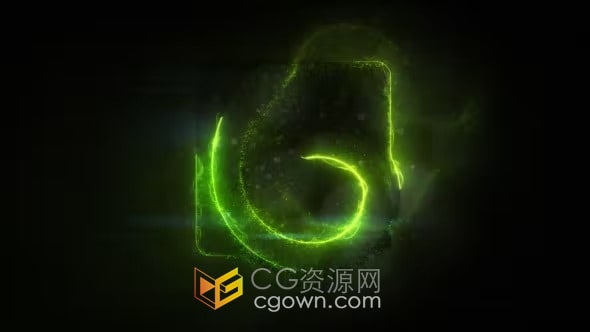 AE模板-闪电能量描边标志揭示粒子烟雾LOGO动画片头