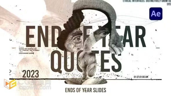 AE模板-史诗般的烟雾幻灯片时间线演示电影大事记历史纪录片