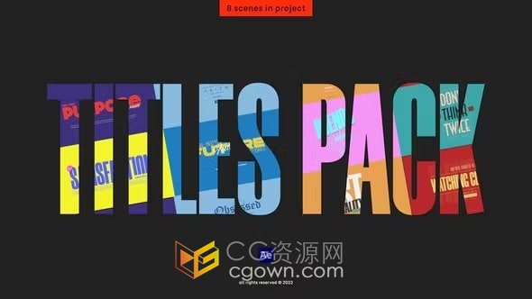 公司幻灯片采访视频字幕彩色标题动画AE模板下载