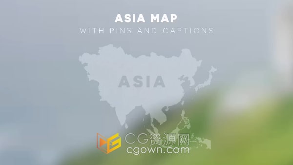 32个带图钉位置标记和其他元素的信息图动画地图AE模板