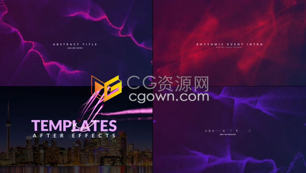 现代抽象轻盈粒子生长演绎时尚电影视觉标题预告片-AE模板下载