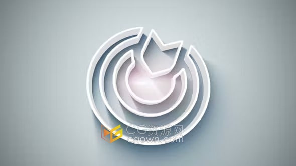 AE模板-3D明亮LOGO轮廓线条绘制标志动画