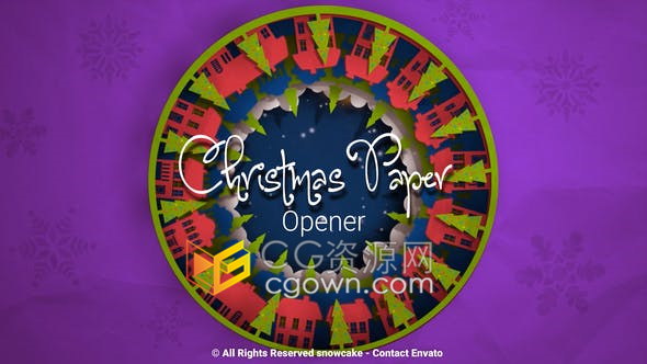 独特剪纸纸卡动画展示书籍杂志出版商印刷媒体创意公司节日贺卡-AE模板