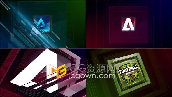 通用电子竞技游戏数码视频过渡电子网络电视节目标志转场包装-AE模板