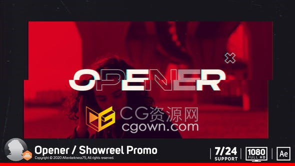 动态活力流行广告促销故障效果活动宣传频道介绍开场白-AE模板