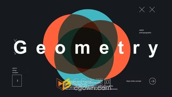 AE模板-明亮大胆多彩图文动画时尚文字介绍片头