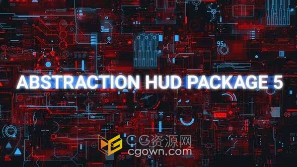 AE模板-25种3D HUD平视显示器高科技信息用户界面技术元素