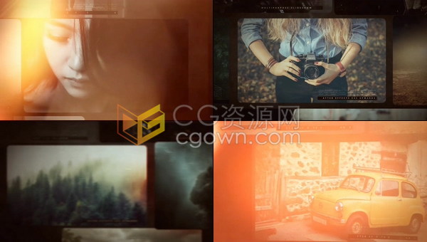 制作相册视频历史侦探幻灯片旅游婚礼照片展示动画效果-AE模板下载