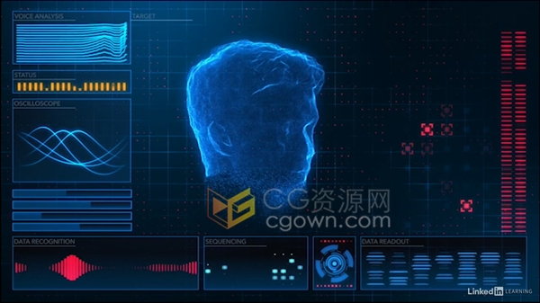 AE使用Trapcode Form插件制作高科技UI界面动画元素视频教程下载