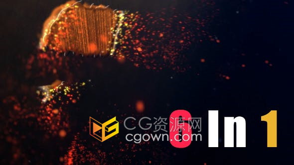 美丽炫酷粒子汇聚生成品牌标志LOGO片头-AE模板下载