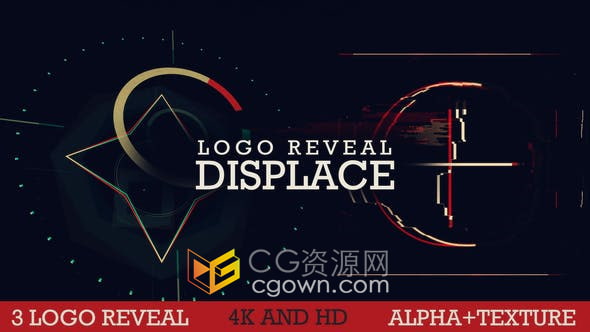 AE模板-4K独特翻转动画效果标志LOGO显示