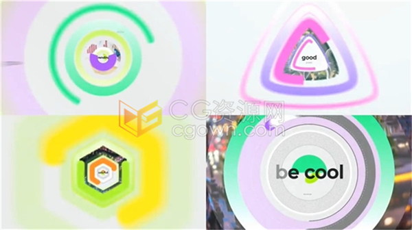 创意MG动画线条图形动画企业LOGO公司简介视频片头效果-AE模板下载