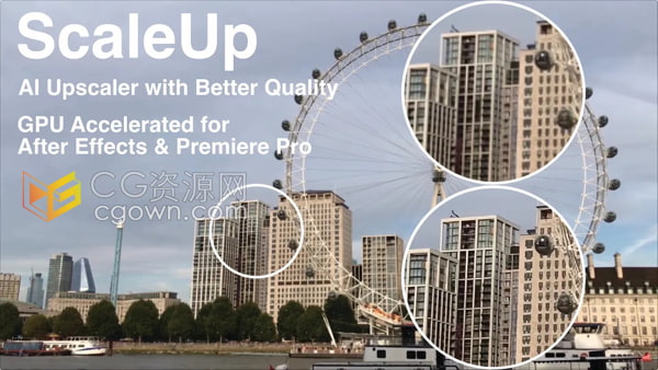 ScaleUP v1.2 AE/PR插件人工AI智能视频无损放大视频素材