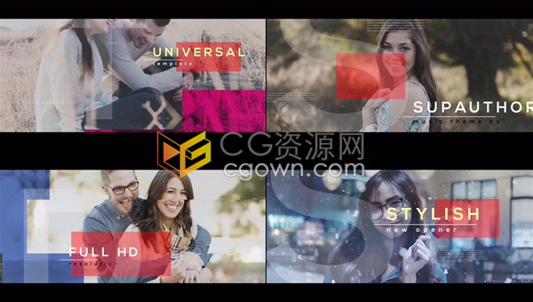 图形滑动大文字遮罩鼓舞人心城市企业婚礼介绍宣传相册制作-AE模板下载