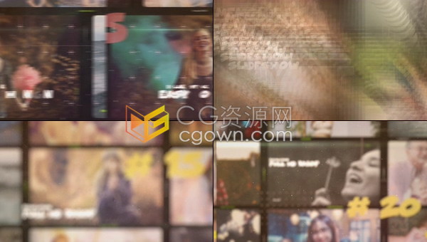 家庭照片幸福时刻幻灯片甜蜜回忆浪漫爱情婚礼照片动画视频相册-AE模板下载