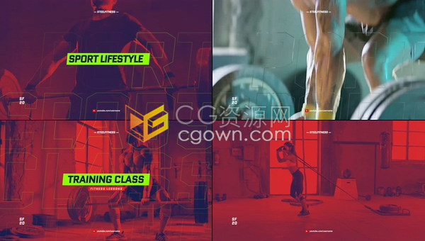 体育频道开播宣传片头健美拳击战斗极限健身锻炼运动介绍视频开场-AE模板下载