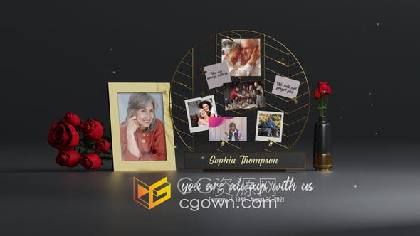 AE模板-制作哀悼类视频片头阵亡英雄将士怀念卡片