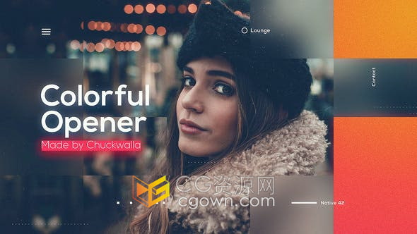 AE模板-多彩故障透明方块拼贴过渡制作任何类型的媒体动态揭幕战带竖屏版