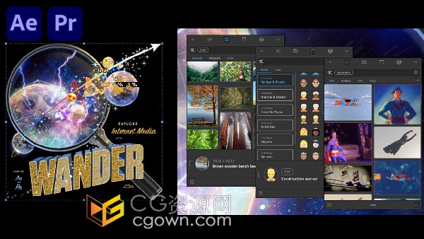 AE&PR脚本Mt.Mograph Wander V1.13在线素材库搜索查找