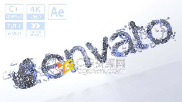 科技感网络安全加密货币数字化通信连接技术企业LOGO片头-AE模板