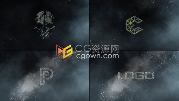 3D大气电影风格LOGO视频片头爆炸烟雾粒子碎片特效动画制作-AE模板下载