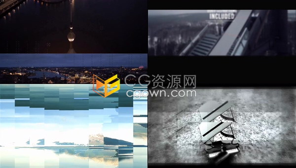 震撼大气电影预告片头动作侵略战场故障动画风格介绍宣传视频-AE模板下载