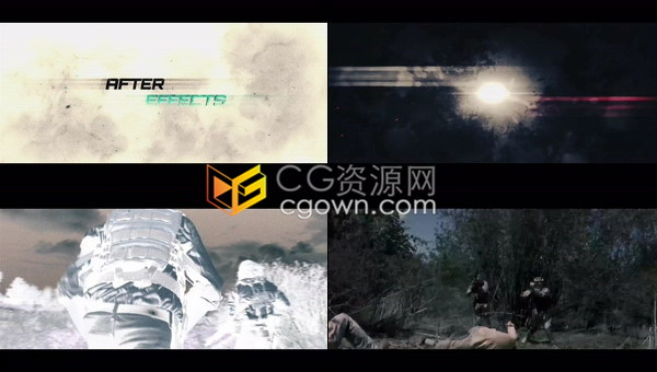 电影预告片制作军事战争动作大片电影介绍标题动画宣传视频效果-AE模板下载