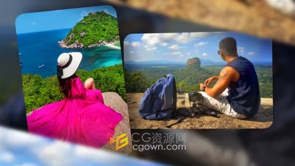 干净简约图像幻灯片柔和视频相册-AE模板