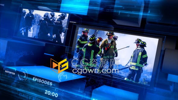 军事科技资讯新闻频道包装片头-AE模板