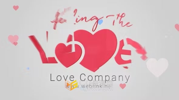 活动庆典飞行卡片情人节照片折叠片头动画-AE模板