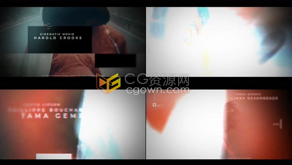 镜头光晕漏光光效动画效果介绍电影预告片或企业宣传视频-AE模板下载