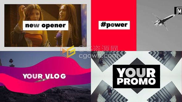 跺脚节奏感文字标题图片动画视频片头包括手机竖屏幕效果-AE模板免费下载