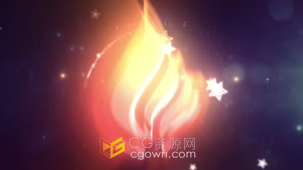 暖光分层标志动画Christmas logo-AE模板下载