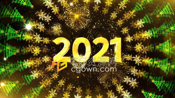 2021年新年倒计时1分钟倒数用于除夕节目庆祝活动颁奖典礼-AE模板