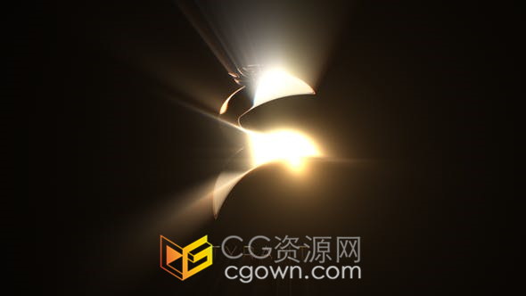 rgb分割发光过渡金色标志logo显示动画-AE模板