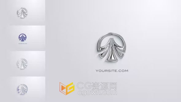 快速明亮发光表面LOGO动画-AE标志模板下载