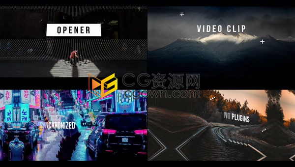 动态排版时尚宣传运动视频企业标志片头动画-AE模板下载