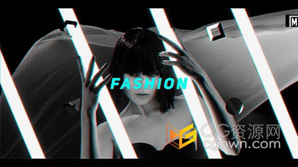 嘻哈时尚推广现代模特海报彩色图形宣传动画片头-AE模板下载