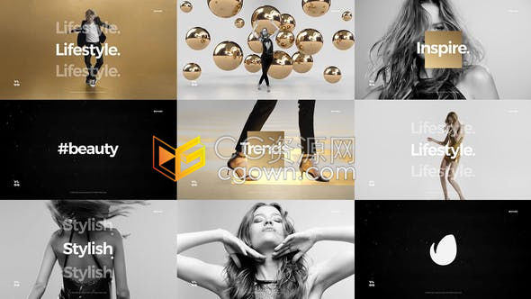 时尚跺脚风格快速动态排版宣传片头简短活动开场白-AE模板下载