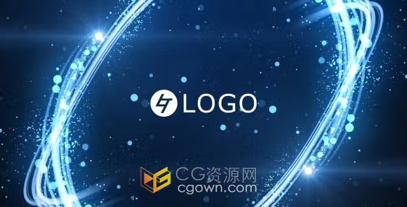 光线条纹粒子效果LOGO动画视频-AE模板下载