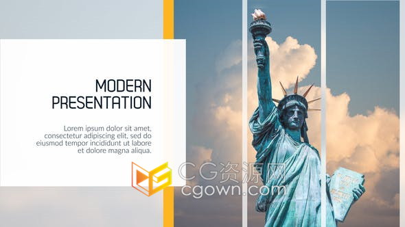 现代简洁文本动画平滑过渡动画商务演示公司商业活动视频介绍-AE模板