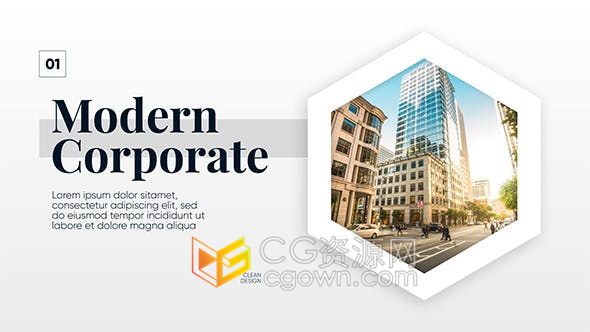 现代企业杂志简单大方图文宣传片商业公司业务介绍幻灯片-AE模板