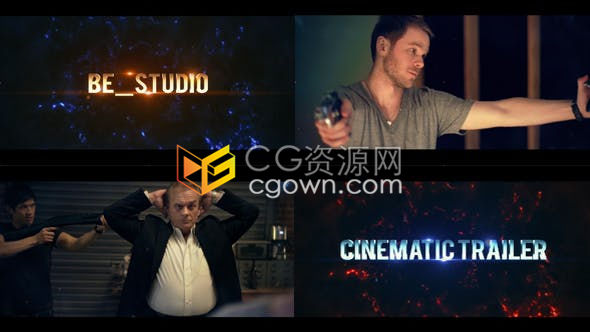 史诗大气震撼动作电影预告片粒子火星文字标题片头-AE模板下载