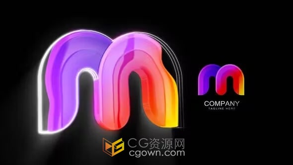 明亮光泽企业标志品牌LOGO演绎动画-AE模板