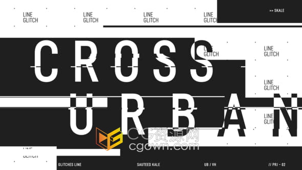 AE模板-时尚现代故障文本排版图文宣传展示开幕式视频